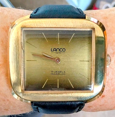 Reloj caballero Swiss GP años 70 Lanco TV forma ST 69-21 reparado Foto 1 de 4