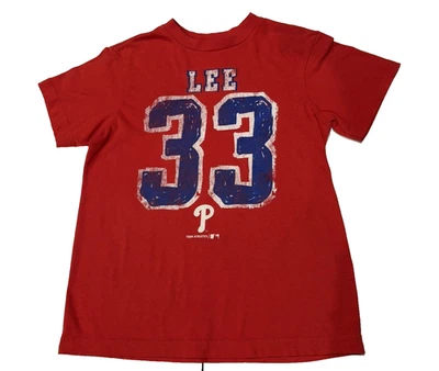 Camiseta roja juvenil CLIFF LEE Philadelphia Phillies #33 - mediana Foto 1 de 4