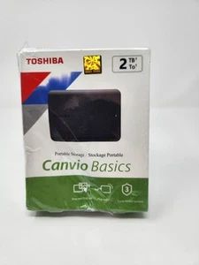 *Box Wear* Toshiba Canvio Basics 2TB Portable External Hard Drive Black - Photo 1/6