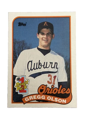 Excelente: Cartão de troca vintage 1989 Topps Gregg Olson Baltimore Orioles novato - Imagem 1 de 2