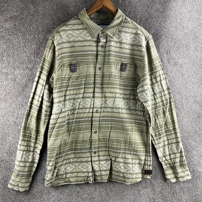 Billabong Southwestern shirt long sleeve button up green cotton Mens Size XL - image 1 of 4