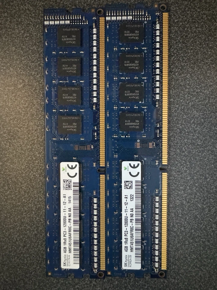 Hynix 4GB (1 x 4GB) PC3-12800 (DDR3-1600) Memory (HMT451U6AFR8CPB) - Image 1 of 1
