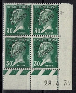 FRANCE YVERT PREOBLITERE 66 "PRECANCEL LOUIS PASTEUR 30c BLOC 4" MNH-MH VF Y225A - Picture 1 of 2