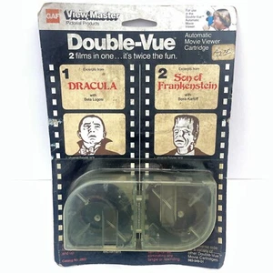 Cartucho de visor de películas View-Master de doble imagen Drácula Son Frankenstein nuevo de colección - Imagen 1 de 13