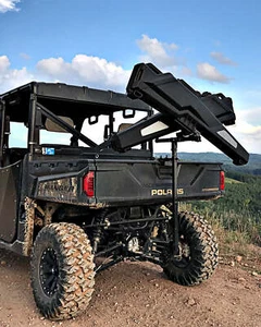 Universal UTV Gun Rifle Holder Hard Case Padded Hitch Mount 2 Cases Bobcat UTV - Picture 1 of 10
