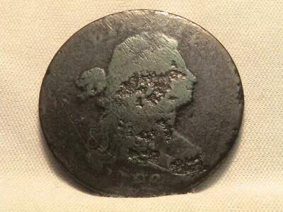 Centavo grande busto drapeado 1796. S-99 R5 Foto 1 de 3