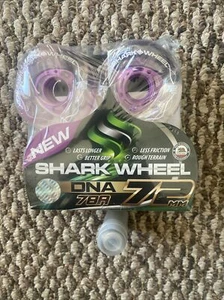 Shark Wheels Longboard DNA Tech 72mm 78a Color Clear / Magent Core Free Bearings - Picture 1 of 4