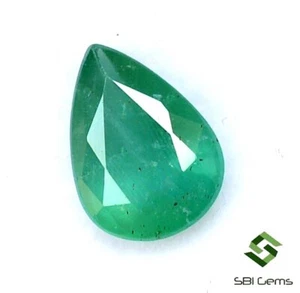8x6 mm Certified Natural Emerald Pear Cut 0.84 Cts Untreated Loose Gemstone - Picture 1 of 5