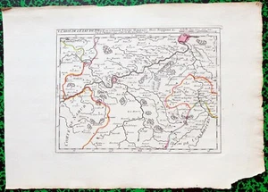 XVIII ème - Belgique Etat de Lyege (Liège) Belle Carte par Vaugondy 32x23 - 1748 - Picture 1 of 1