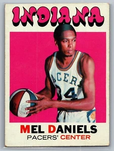 1971-72 Topps - Mel Daniels #195 (RC) - HOF EN MUY BUENA CONDICIÓN-EX *TARJETAS DE TEXTO* - Imagen 1 de 2
