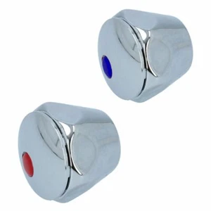 Wasserhahn Knopf Oberteil Chrom Hahn 1/2'' Metall Armatur Sechseck NEU - Bild 1 von 5