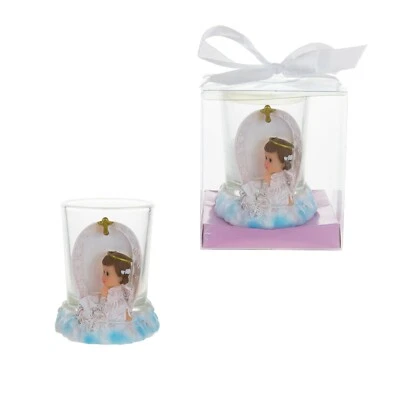 Mega Favors - Juego de velas de resina polivinílica rezando ángel para bebé niña - Rosa, 12 piezas Foto 1 de 3