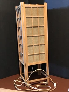 Vintage Japanese “Takumi” Style Rectangular Shoji Style Tall Table Lamp. Corded - Picture 1 of 12