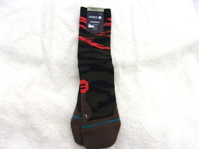 NUEVO CON ETIQUETAS Calcetines Stance Freshtek Performance, Hombre M, Verde y Naranja, Doble Altura Foto 1 de 4
