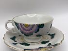 Beautiful Hand Painted Floral Tea Cup & Saucer Set Made in Occupied Japan