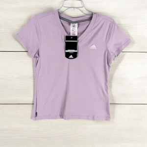 Adidas Damen M.E W Tee Soft Violet Kurzarm Oberteil Medium Activewear Logo - Bild 1 von 8