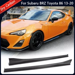 For Subaru BRZ Toyota 86 13-20 Carbon Side Skirt Extension Lip Spoiler Body kits - Foto 1 di 10
