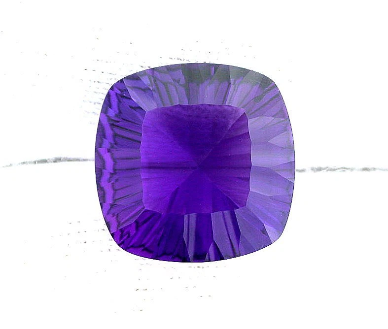 Piedra preciosa de cuarzo color amatista púrpura zambiano cuadrado cóncavo de 19 mm  Foto 1 de 1