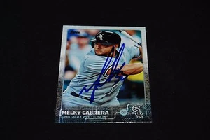 2015 TOPPS MELKY CABRERA SIGNED BASEBALL CARD #623 AUTO WHITE SOX - Picture 1 of 3