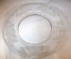 TIFFIN GLASS CO. FUCHSIA ETCHED CRYSTAL #8833 8" DIAMETER ROUND LUNCHEON PLATE!