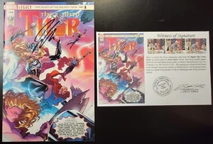 The Mighty Thor (1966) #700 FIRMATO da Jason Aaron Testimone Notaio della Firma - Foto 1 di 6