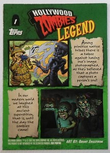 TOPPS 2007 HOLLYWOOD ZOMBIES CARD # 1 LEGEND