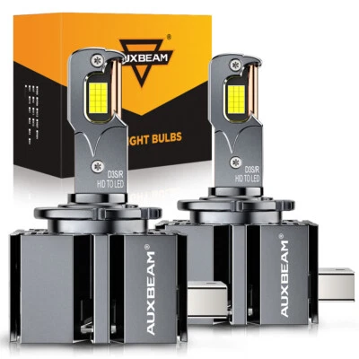 AUXBEAM D3S D3R Xenon White LED Headlight Bulbs 220000LM HID Upgrade Kit Canbus - Image 1 of 4