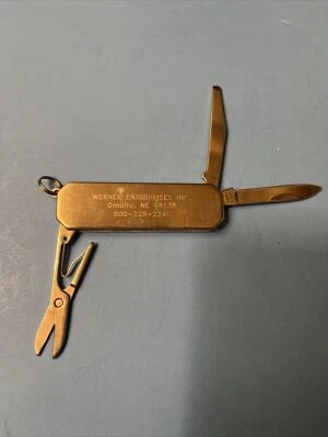 Pocket Knife Advertising Werner Enterprises. Stainless. 3 Tools - Image 1 of 4