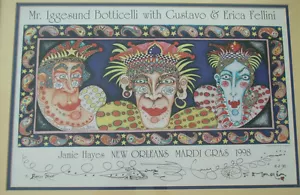 JAMIE HAYES NEW ORLEANS MARDI GRAS 1998 VERY RARE SIGNED GOLD ARTISTS PROOF 1/1 - Picture 1 of 10