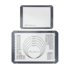 2tlg Set Silikon Backmatte Silikonmatte Antihaft Teigunterlage Backunterlage - Picture 1 of 1