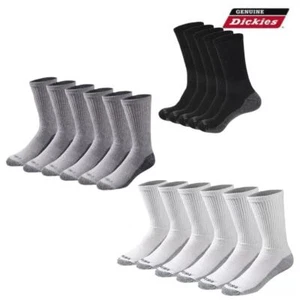 Dickies 12 Pair Crew Work Socks Dri-Tech Mens Extra Thick Reinforced Size 6-13 - Picture 1 of 8