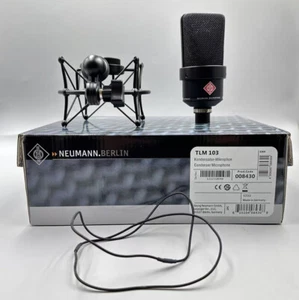 Black TLM 103 Large-Diaphragm Condenser Microphone w/Box & Shock Mount - Picture 1 of 7