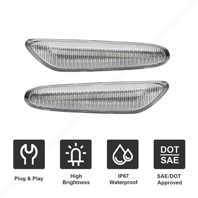 Led Seitenblinker passend für BMW E46 E60 E90 E91 E92 E93 E81 E82 X1 E84 Weiß - Bild 1 von 4