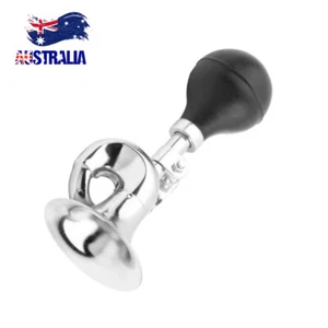 Retro Rubber Squeeze Bulb Metal Air Horn Hooter Bell Bugle For Bicycle Bike - Picture 1 of 12