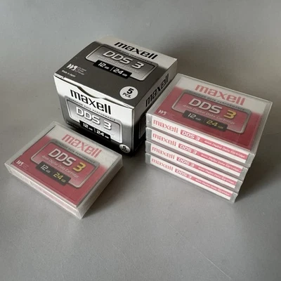 5x Pack MAXELL DDS-3 125m 12GB/24GB Helical Scan 4mm Digital Data Cartridge -NEW - Image 1 of 4
