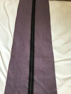 Vintage Pendleton Blanket Weight Purple Heather Tweed Black Stripe 19" L x 68" W - Picture 1 of 5