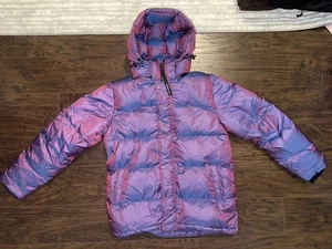 Women’s Small TNA Aritzia Iridescent Purple Down Winter Jacket - Picture 1 of 15