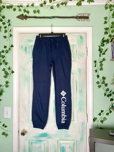 Columbia Navy Blue Jogger Sweatpants Size Small In Good Condition - Picture 1 of 7