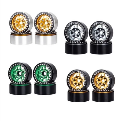 4X 1.9" Wheel Rims Beadlock for Axial SCX10 AXI03007 90046 TRX4 D90 1/10 RC Car - Image 1 of 4
