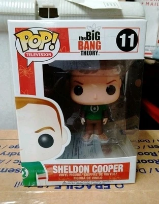 Funko Pop Sheldon Cooper (Big Bang Theory) 11 Green Lantern Shirt NM - Image 1 of 4
