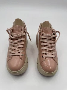 Naked Feet Essex Platform High Top Sneakers Women's 6 M Pink Lace-Up Athleisure - Picture 1 of 8