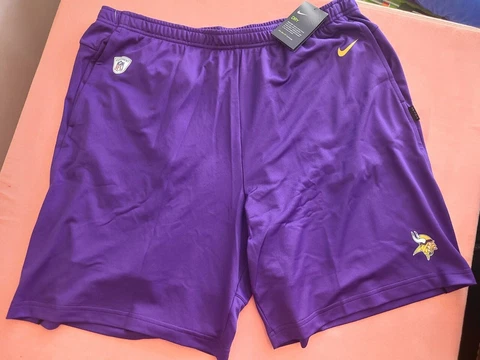 XL or 2XL -  Minnesota Vikings NFL NIKE dri fit SHORTS pants w/ pockets ON FIELD Cover