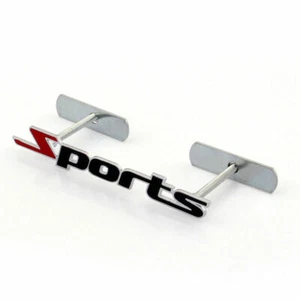 3D Metal Front Grille Grill Badge Emblem Decals Hood Car Sports Black USA - Picture 1 of 3