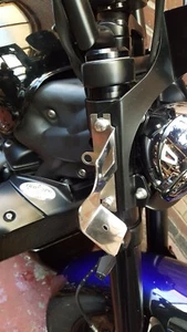 TRIUMPH ROCKET 3 - ROADSTER & CLASSIC SPOT LIGHT BRACKET'S POLISHED STAINLESS - Picture 1 of 4