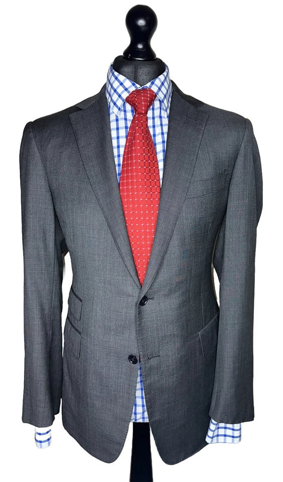 CHAQUETA DE LUJO RALPH LAUREN PÚRPURA LIENZO COMPLETO A MEDIDA A MANO AJUSTE PERSONALIZADO: 40R Foto 1 de 4