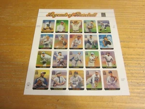 USA United States 2000 Scott #3408 .33 Legends of Baseball Pane 20 Mint Stamps - Picture 1 of 2