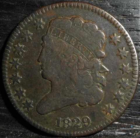 1829 Half Cent, Problem Free, Estate Auction, FREE SHIP Cover