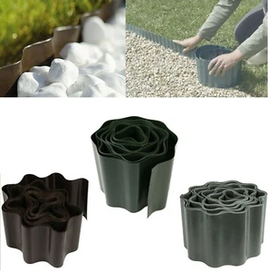 Garden Plastic Green Lawn Edge Edging Border Fence Grass Flexible Wall Path PVC - Picture 1 of 7