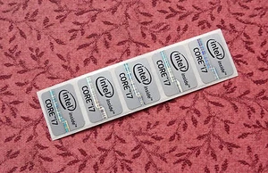 Lot of 10 Intel Core i7 Inside Gray Silver Stickers 15.5 x 21mm 2012 Ivy Bridge - Picture 1 of 2