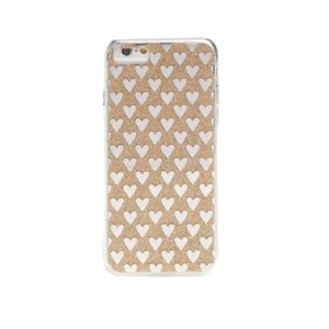 Funda iPhone7 Transparente Brillo Corazones Protección Cubierta - Imagen 1 de 3
